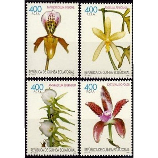 Guinea Ecuatorial 255/58 1999 Orquídeas MNH