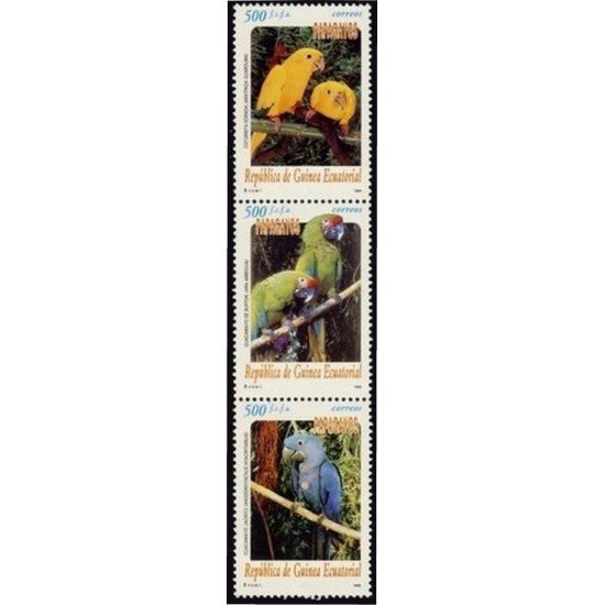 Guinea Ecuatorial 259/61 1999 Papagayos Aves Birds MNH Guinea Ecuatorial 259/61 1999 Papagayos Aves Birds MNH