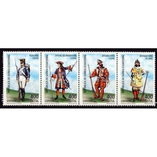 Guinea Ecuatorial 288/91 2002 Uniformes militares MNH