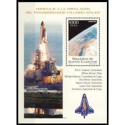 Guinea Ecuatorial 336 2004 Homenaje a la tripulación del Columbia STs-107 HB MNH