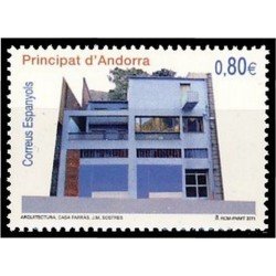 Andorra Española 384  2011 Arquitectura Casa Farràs José María Sostres MNH 