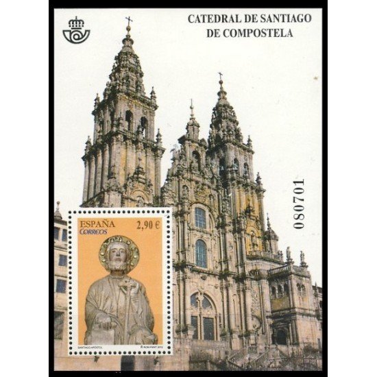 España Spain 4729 2012 Catedral de Santiago de Compostela Fachada Obradoiro Religión Arquitectura MNH España Spain 4729 2012 Catedral de Santiago de Compostela Fachada Obradoiro Religión Arquitectura MNH