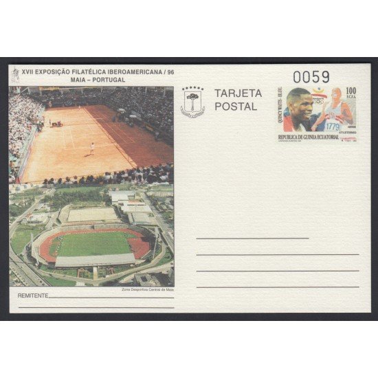 Guinea Ecuatorial Entero Postal 2 1996 XVII Exposición Filatélica Iberoamericana Deportes Sport Guinea Ecuatorial Entero Postal 2 1996 XVII Exposición Filatélica Iberoamericana Deportes Sport
