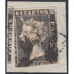 España Spain 1 1850 Isabel II Matasellos AS Barcelona Sobre Fragmento España Spain 1 1850 Isabel II Matasellos AS Barcelona Sobre Fragmento