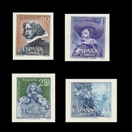 España Spain SH 1344/47 1961 III Centenario de la Muerte de Velazquez MH España Spain SH 1344/47 1961 III Centenario de la Muerte de Velazquez MH