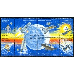 AST/S Estados Unidos  USA  Nº 1331/38  1981 Conquista espacial Nave, satélite ... MNH