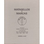 ESPAÑA ESTUDIO MATASELLOS Y MARCAS del sello de 4 CUARTOS A. Laiz