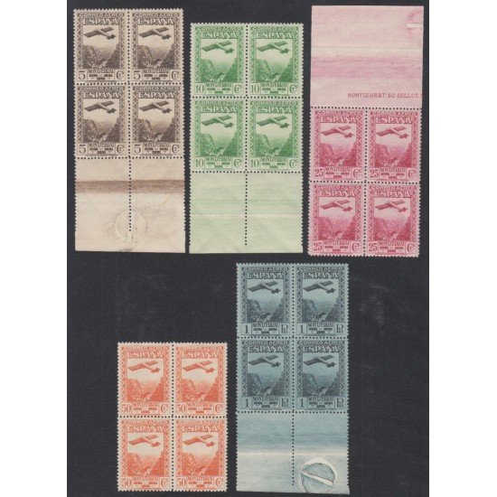 España Spain 650/54 BL.4 1931 IX Centenario Fundación del Monasterio de Montserrat