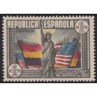 España Spain 763 1938 Aniversario Constitución EEUU MH España Spain 763 1938 Aniversario Constitución EEUU MH