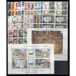 España Spain Año Completo Year Complete 1980 BL. 4 + 4 HB MNH España Spain Año Completo Year Complete 1980 BL. 4 + 4 HB MNH