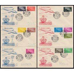 España Spain 1169/79 1955/1956 Superconstellation y Nao Santa Maria SPD Sobres Primer Día