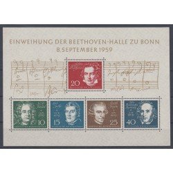 Alemania Federal Germany HB 1 1959 Beethoven MNH Alemania Federal Germany HB 1 1959 Beethoven MNH