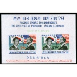 Corea del Sur South Korea HB 120 1966 Visita del Presidente Lyndon B.Jonhson MNH