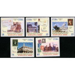 Cuba 3889/93 2000 2000 Exposición Mundial Filatélica MAdrid 2000 MNH