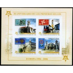 Cuba HB 204B 2005 50 Aniversario 1ª emision Europa MNH sin dentar Cuba HB 204B 2005 50 Aniversario 1ª emision Europa MNH sin dentar