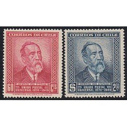 Chile 227/28 1950 75º Aniversario de la UPU MNH