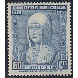 Chile 230 1952 V Centenario del Nacimiento de Isabel La Católica MNH