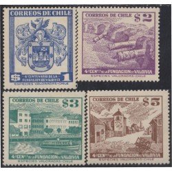 Chile 234/37 1953 IV Centenario de la Fundación de Valdivia MNH