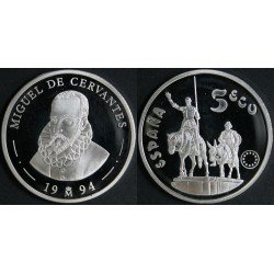 España Spain Monedas 1994 Cervantes Colección completa plata