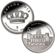 España Spain 2013 5 euros Palacio Real de la Almudaina Plata Ag