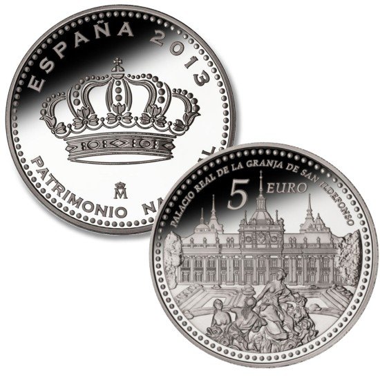 España Spain 2013 5 euros Palacio Real Granja de S.Ildefonso Plata Ag España Spain 2013 5 euros Palacio Real Granja de S.Ildefonso Plata Ag