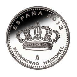 España Spain 2013 5 euros San Lorenzo del Escorial Plata Ag