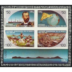 Chile HB 88 1988 Incorporación I. de Pascua a Chile HB sin dentar MNH Chile HB 88 1988 Incorporación I. de Pascua a Chile HB sin dentar MNH
