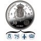 España Spain 2013 30 euros  75º Aniversario SM Rey J.Carlos I Plata Ag