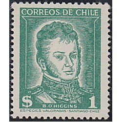 Chile 232 1952 Serie corriente B.O.Higgins MNH