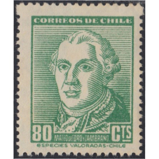 Chile 233 1953 Emisión en Honor a Mateo del Toro Zambrano MNH Chile 233 1953 Emisión en Honor a Mateo del Toro Zambrano MNH