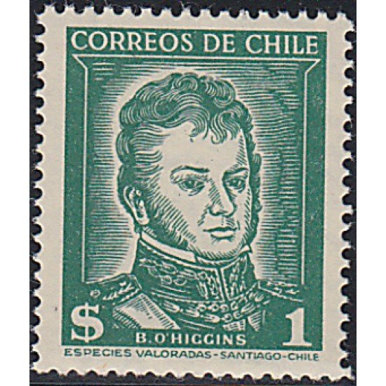 Chile 241 1953 Serie básica B. O Higgins MNH Chile 241 1953 Serie básica B. O Higgins MNH
