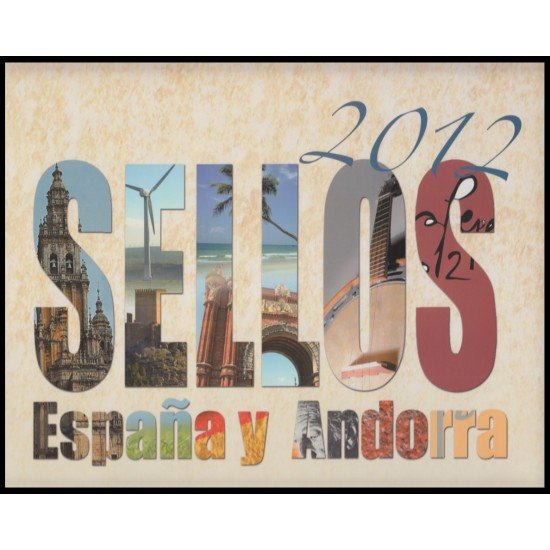 Libro Album Oficial de Sellos España y Andorra Año Completo 2012