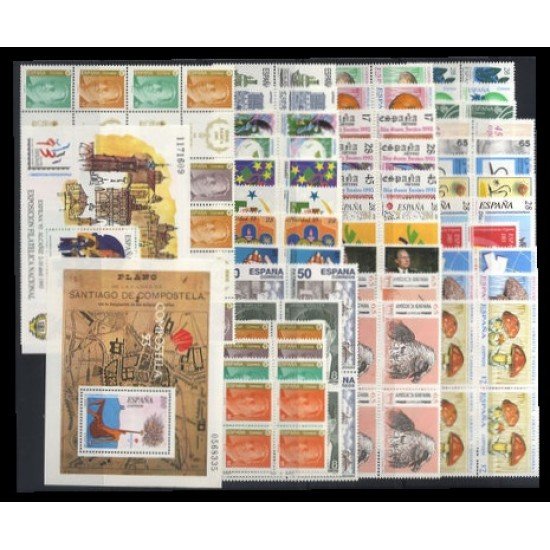 España Spain Año completo Year Complete 1993 Bl.4 MNH
