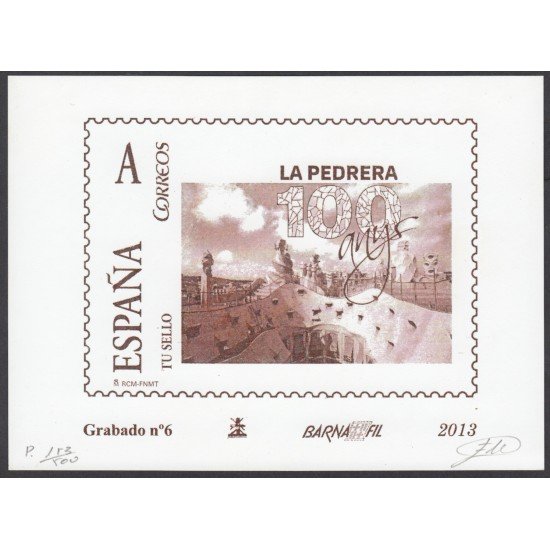 España Spain Grabado 6 Barnafil 2013 La Pedrera