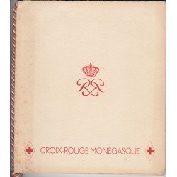 Monaco HB 3A/3B 1949 Libro original de la PTT Cruz Roja Monegasca 