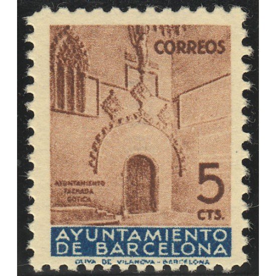 Barcelona 13 1936 Puerta Gótica del Ayuntamiento MNH 