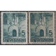 Barcelona 19/20 1938 Puerta Gótica del Ayuntamiento MNH Barcelona 19/20 1938 Puerta Gótica del Ayuntamiento MNH