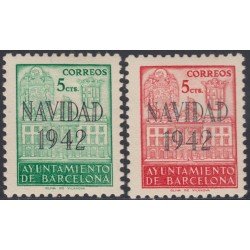 Barcelona SH 40/41 1942 Navidad MH Barcelona SH 40/41 1942 Navidad MH