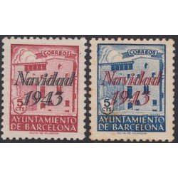 Barcelona SH 53/54 1943 Navidad MH Barcelona SH 53/54 1943 Navidad MH