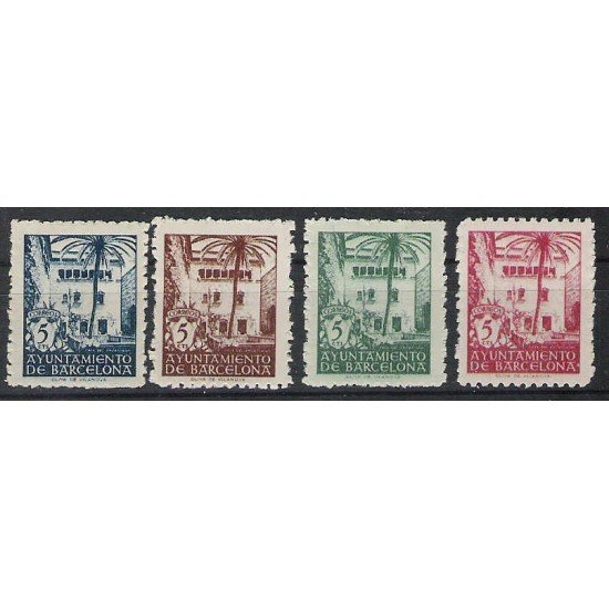 Barcelona 65/68 1945 Casa del Arcediano MNH Barcelona 65/68 1945 Casa del Arcediano MNH