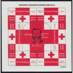 España Spain HB Emisión Conjunta 2013 España-Bélgica Cruz Roja Red Croos MNH 