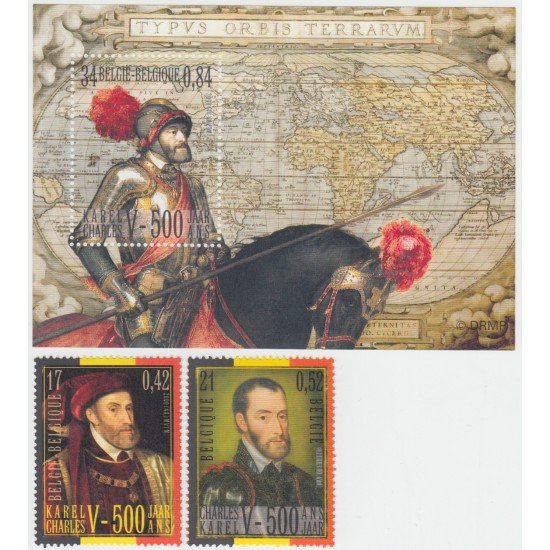 España Spain Emisión conjunta 2000 Bélgica-España Carlos V MNH España Spain Emisión conjunta 2000 Bélgica-España Carlos V MNH