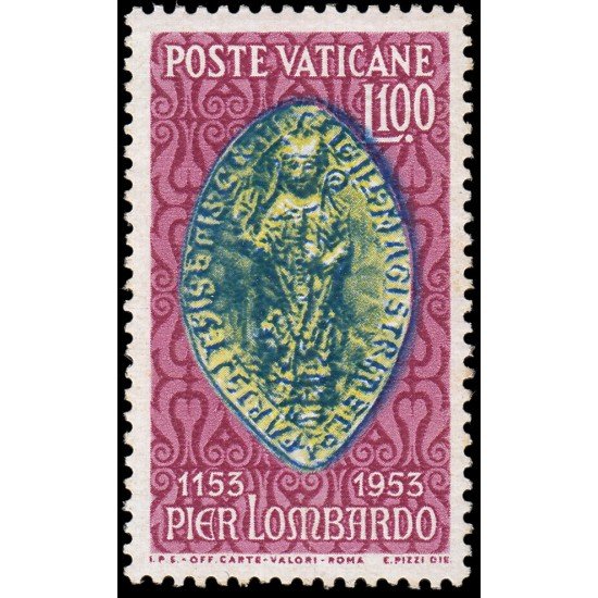 Vaticano 191 1953 Centenario muerte Pier Lombardo MNH 