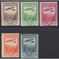 España Spain 650/54 1931 Montserrat Avión Correo aéreo MNH España Spain 650/54 1931 Montserrat Avión Correo aéreo MNH