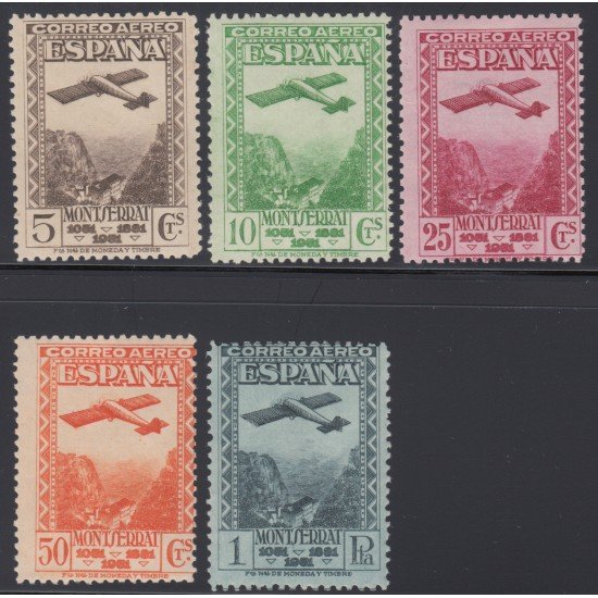España Spain 650/54 1931 Montserrat Avión Correo aéreo MNH España Spain 650/54 1931 Montserrat Avión Correo aéreo MNH