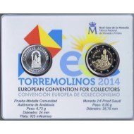 Moneda 2 € Proof Gaudí + prueba medalla Andalucía Torremolinos 2014 Moneda 2 € Proof Gaudí + prueba medalla Andalucía Torremolinos 2014