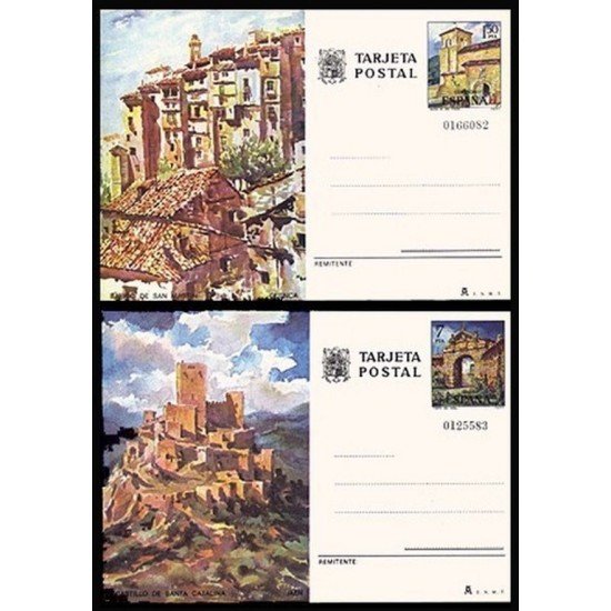 España Spain Entero Postal ( tarjeta ) 111/12 1975 Turismo Cuenca Jaén 