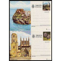 España Spain Entero Postal ( tarjeta ) 125/26 1981 Turismo Castellón Huesca