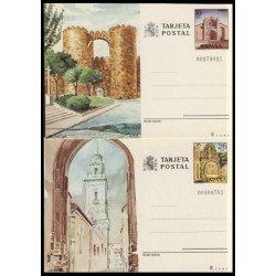 España Spain Entero Postal ( tarjeta ) 133/34 1983 Turismo Ávila Lugo 