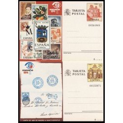 España Spain Entero Postal ( tarjeta ) 135/36 1984 Exposición Mundial de Filatelia